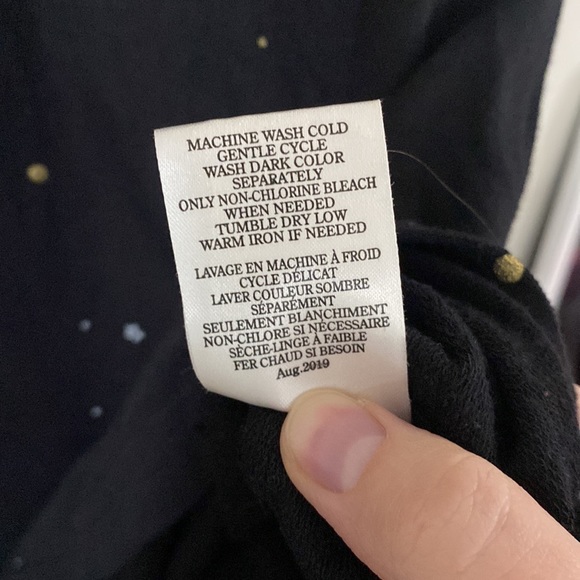 Z Supply scattered gold and silver celestial print Crewneck long sleeve size S - Picture 12 of 12